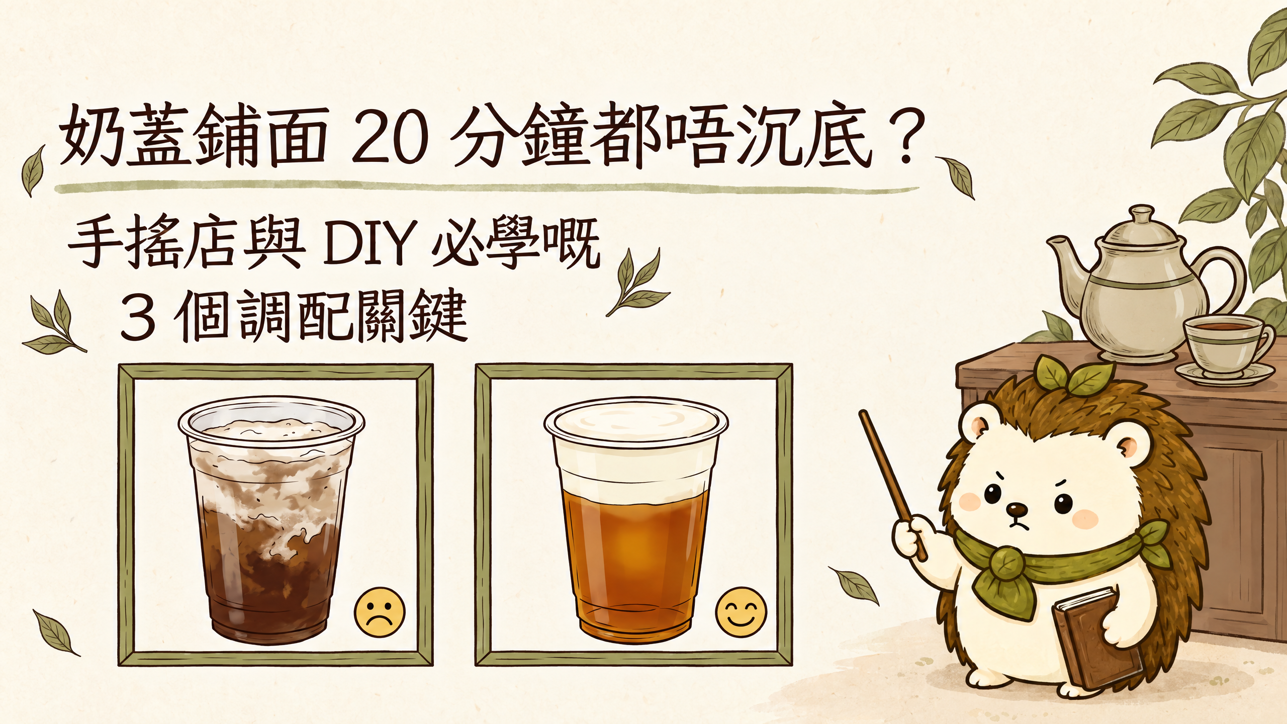 點樣做到奶蓋鋪喺茶上面 20 分鐘都唔沉底？